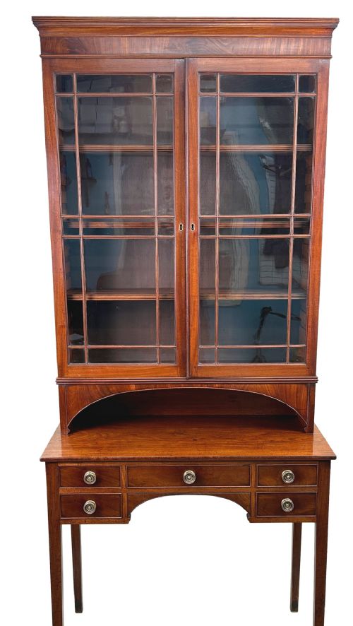 UNUSUAL 18TH CENTURY GEORGIAN MAHOGANY DISPLAY CABINET - ADDITIONAL PHOTO 16