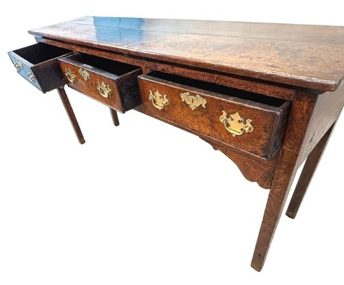 SMALL 18TH CENTURY ENGLISH OAK DRESSER BASE - ADDITIONAL PHOTO 4