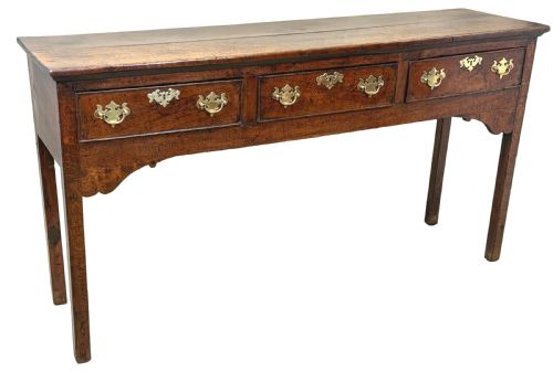 SMALL 18TH CENTURY ENGLISH OAK DRESSER BASE - ADDITIONAL PHOTO 9