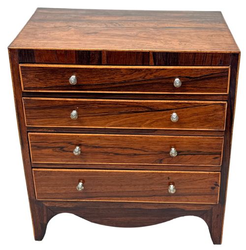 GEORGIAN ROSEWOOD MINIATURE CHEST OF DRAWERS - ADDITIONAL PHOTO 10