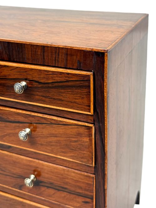 GEORGIAN ROSEWOOD MINIATURE CHEST OF DRAWERS - ADDITIONAL PHOTO 11