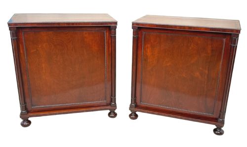 PAIR OF SMALL REGENCY MAHOGANY SIDE CUPBOARDS - ADDITIONAL PHOTO 10