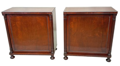 PAIR OF SMALL REGENCY MAHOGANY SIDE CUPBOARDS - ADDITIONAL PHOTO 13