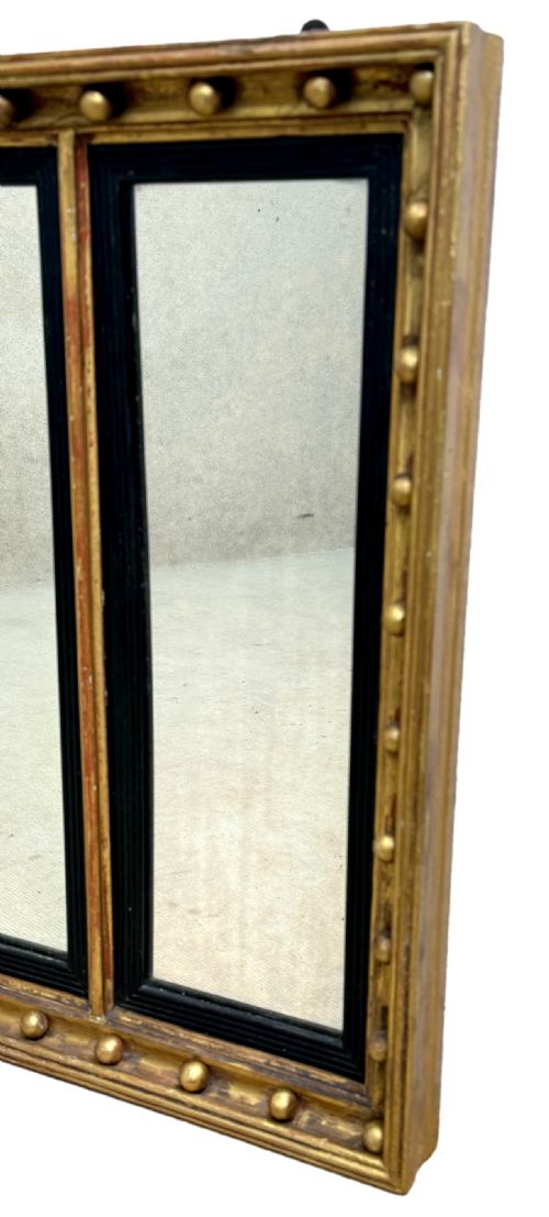 REGENCY RECTANGULAR GILTWOOD OVERMANTLE MIRROR - ADDITIONAL PHOTO 1