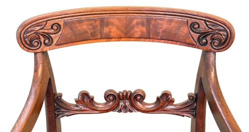 PAIR OF LARGE REGENCY MAHOGANY CARVER ARMCHAIRS - ADDITIONAL PHOTO 2