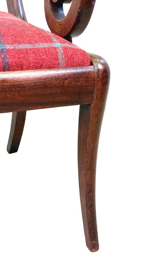 PAIR OF LARGE REGENCY MAHOGANY CARVER ARMCHAIRS - ADDITIONAL PHOTO 9