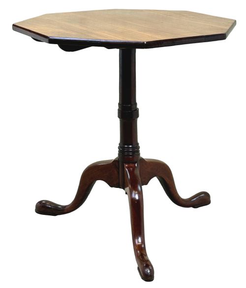 GEORGIAN MAHOGANY OCTAGONAL WINE TABLE - ADDITIONAL PHOTO 1