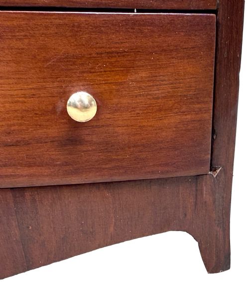 19TH CENTURY VICTORIAN MINIATURE BOWFRONT CHEST - ADDITIONAL PHOTO 6