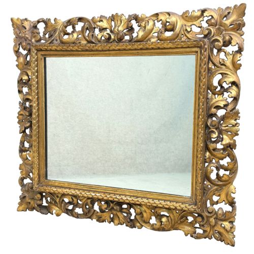 SMALL 19TH CENTURY ITALIAN GILTWOOD FLORENTINE MIRROR - ADDITIONAL PHOTO 2