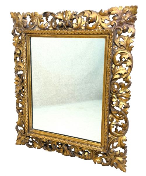 SMALL 19TH CENTURY ITALIAN GILTWOOD FLORENTINE MIRROR - ADDITIONAL PHOTO 8