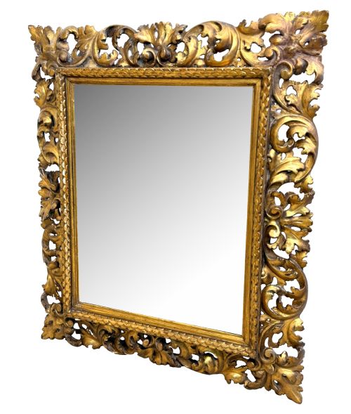 SMALL 19TH CENTURY ITALIAN GILTWOOD FLORENTINE MIRROR - ADDITIONAL PHOTO 9