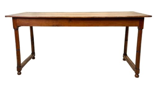 FRENCH PROVINCIAL 19TH CENTURY FRUITWOOD FARMHOUSE TABLE OF SMALL SIZE - ADDITIONAL PHOTO 3