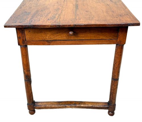 FRENCH PROVINCIAL 19TH CENTURY FRUITWOOD FARMHOUSE TABLE OF SMALL SIZE - ADDITIONAL PHOTO 7