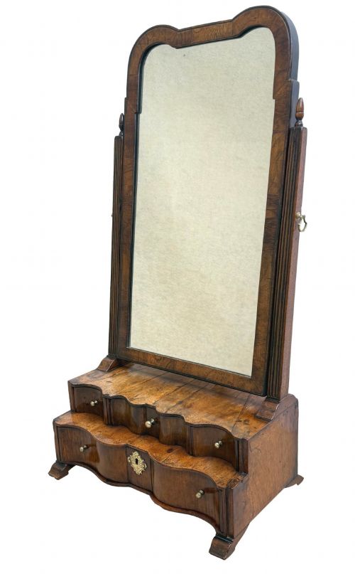 QUEEN ANNE WALNUT DRESSING TABLE MIRROR EARLY 18TH CENTURY - ADDITIONAL PHOTO 1