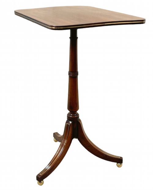 REGENCY ROSEWOOD BRASS STRUNG OCCASIONAL LAMP TABLE 19TH CENTURY - ADDITIONAL PHOTO 2