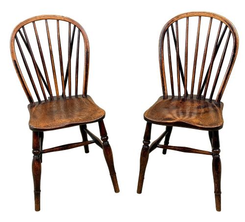 SET OF 6 19TH CENTURY KITCHEN FARMHOUSE DINING CHAIRS - ADDITIONAL PHOTO 5