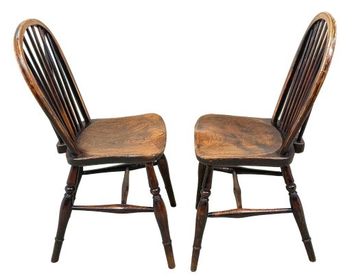 SET OF 6 19TH CENTURY KITCHEN FARMHOUSE DINING CHAIRS - ADDITIONAL PHOTO 6