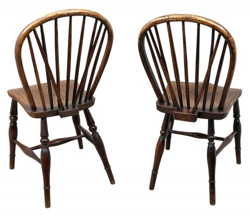 SET OF 6 19TH CENTURY KITCHEN FARMHOUSE DINING CHAIRS - ADDITIONAL PHOTO 12