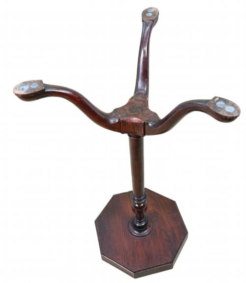RARE 18TH CENTURY GEORGIAN MAHOGANY TORCHERE CANDLE STAND - ADDITIONAL PHOTO 8