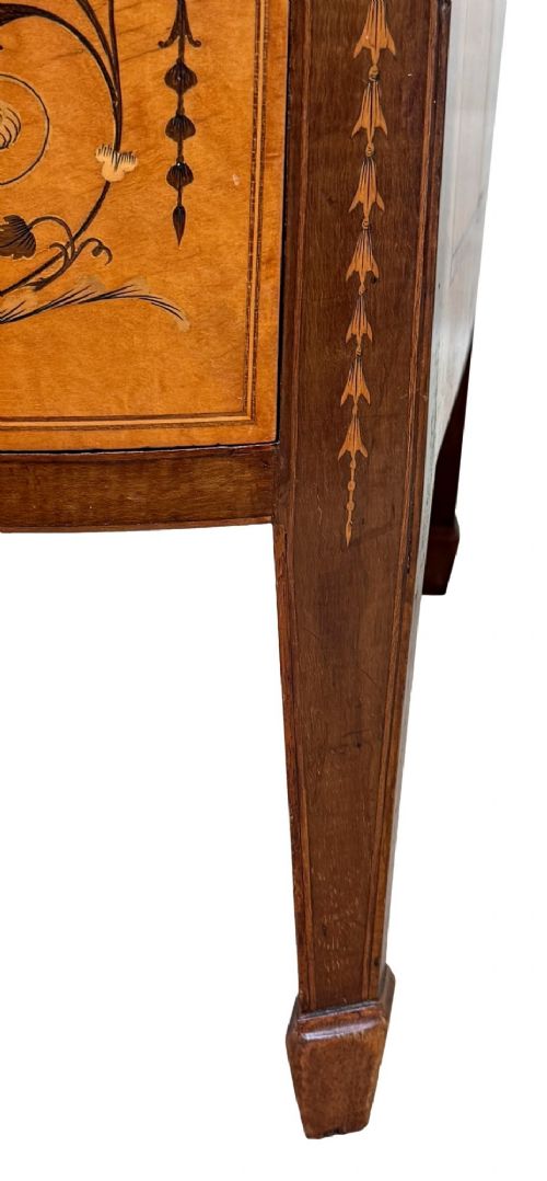 LATE 19TH CENTURY SATINWOOD KIDNEY SHAPED DESK BY EDWARDS ROBERTS - ADDITIONAL PHOTO 11