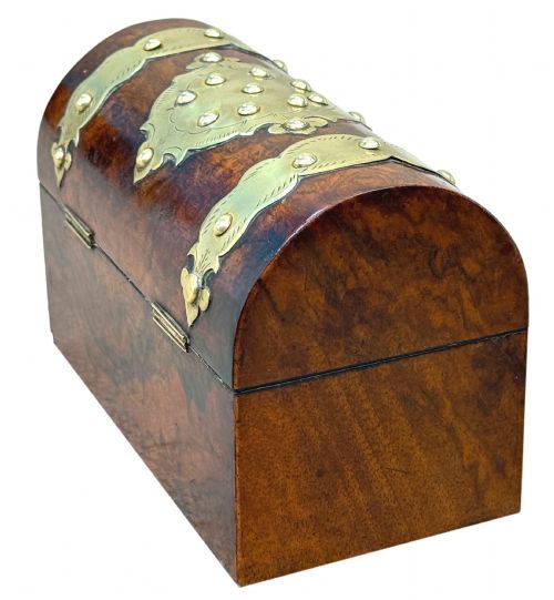 19TH CENTURY BURR WALNUT STATIONARY BOX - ADDITIONAL PHOTO 5