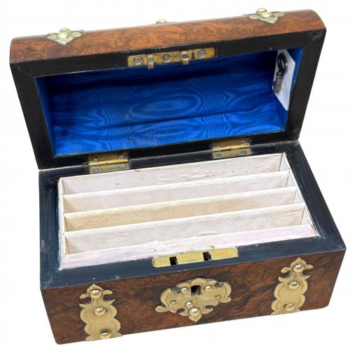 19TH CENTURY BURR WALNUT STATIONARY BOX - ADDITIONAL PHOTO 6