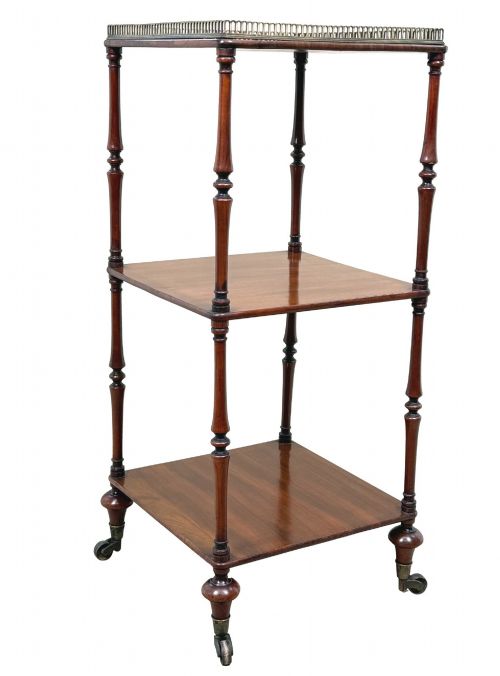 EARLY 19TH CENTURY REGENCY MAHOGANY SMALL WHATNOT TAGRE - ADDITIONAL PHOTO 6