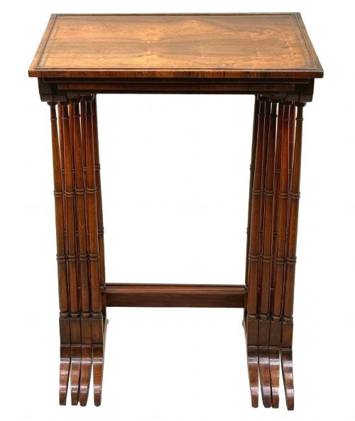 FINE QUALITY REGENCY ROSEWOOD QUARTETTO NEST OF FOUR OCCASIONAL TABLES - ADDITIONAL PHOTO 7