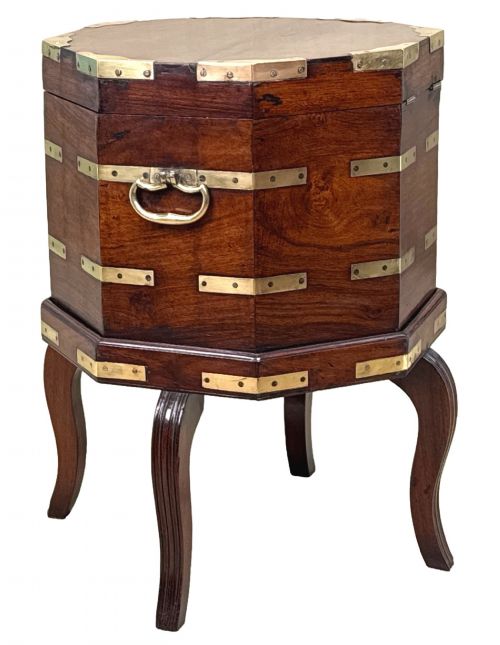 ANGLOINDIAN 18TH CENTURY GEORGIAN PADOUK CELLARETTE - ADDITIONAL PHOTO 2