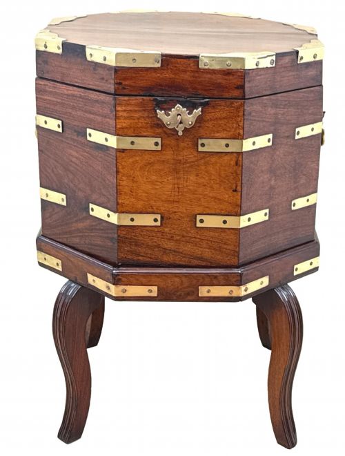 ANGLOINDIAN 18TH CENTURY GEORGIAN PADOUK CELLARETTE - ADDITIONAL PHOTO 14
