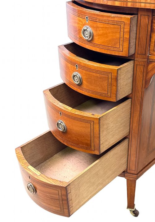 19TH CENTURY SATINWOOD KIDNEY SHAPED DESK - ADDITIONAL PHOTO 4