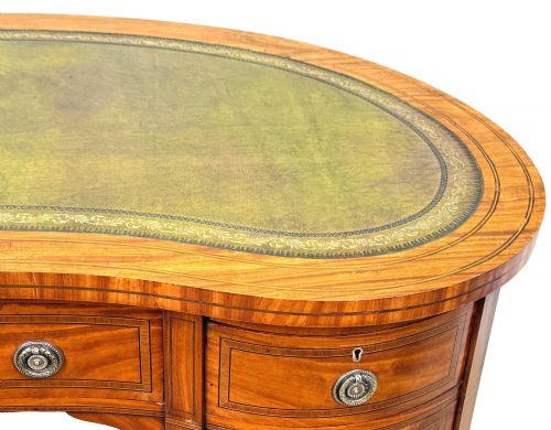 19TH CENTURY SATINWOOD KIDNEY SHAPED DESK - ADDITIONAL PHOTO 7