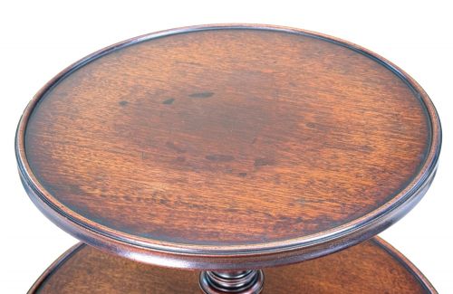 GEORGIAN 18TH CENTURY MAHOGANY THREE TIER DUMBWAITER - ADDITIONAL PHOTO 1