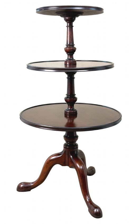 GEORGIAN 18TH CENTURY MAHOGANY THREE TIER DUMBWAITER - ADDITIONAL PHOTO 11