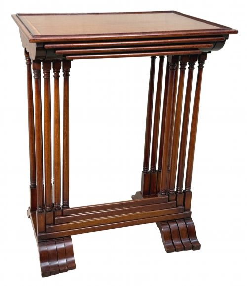 19TH CENTURY MAHOGANY QUARTETTO NEST OF FOUR COFFEE TABLES - ADDITIONAL PHOTO 5