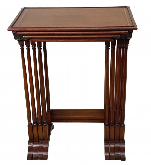 19TH CENTURY MAHOGANY QUARTETTO NEST OF FOUR COFFEE TABLES - ADDITIONAL PHOTO 10