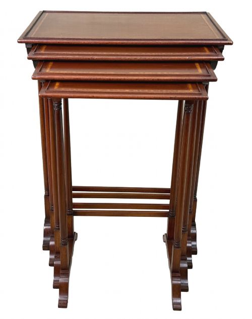 19TH CENTURY MAHOGANY QUARTETTO NEST OF FOUR COFFEE TABLES - ADDITIONAL PHOTO 13