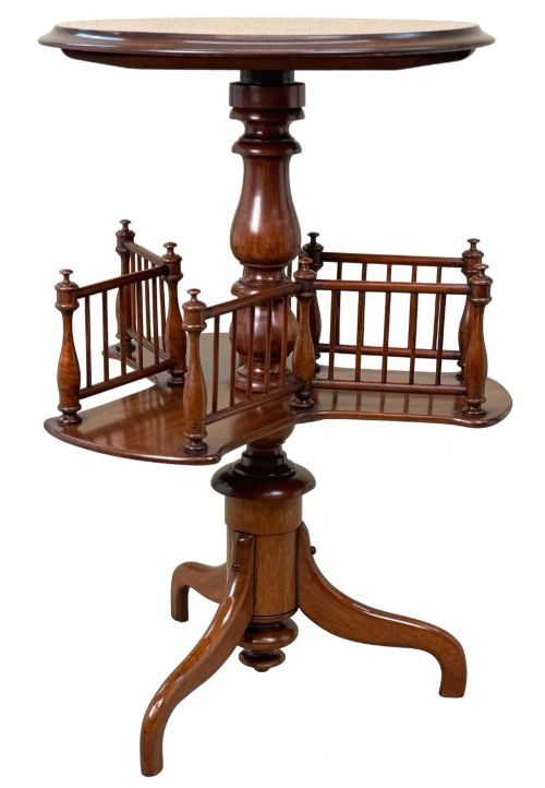 19TH CENTURY BURR WALNUT CIRCULAR OCCASIONAL BOOK TABLE VICTORIAN