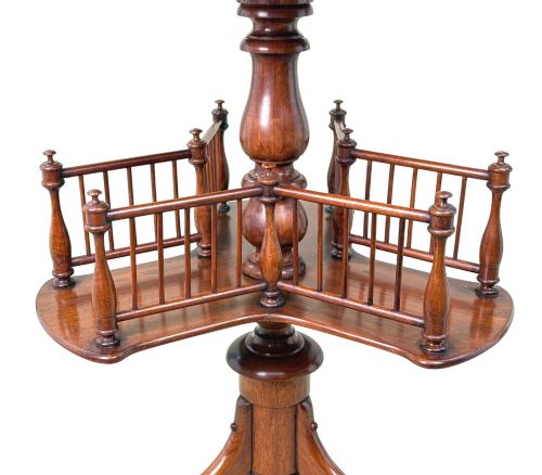 19TH CENTURY BURR WALNUT CIRCULAR OCCASIONAL BOOK TABLE VICTORIAN - ADDITIONAL PHOTO 7