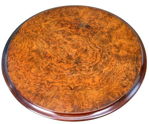19TH CENTURY BURR WALNUT CIRCULAR OCCASIONAL BOOK TABLE VICTORIAN - ADDITIONAL PHOTO 9
