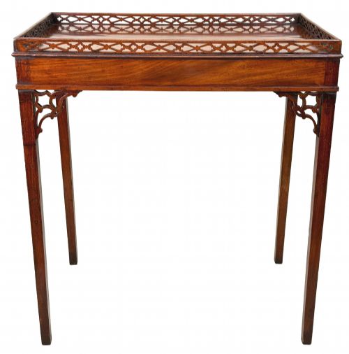GEORGIAN 18TH CENTURY CENTRAL STANDING MAHOGANY SILVER TABLE CHIPPENDALE PERIOD - ADDITIONAL PHOTO 5
