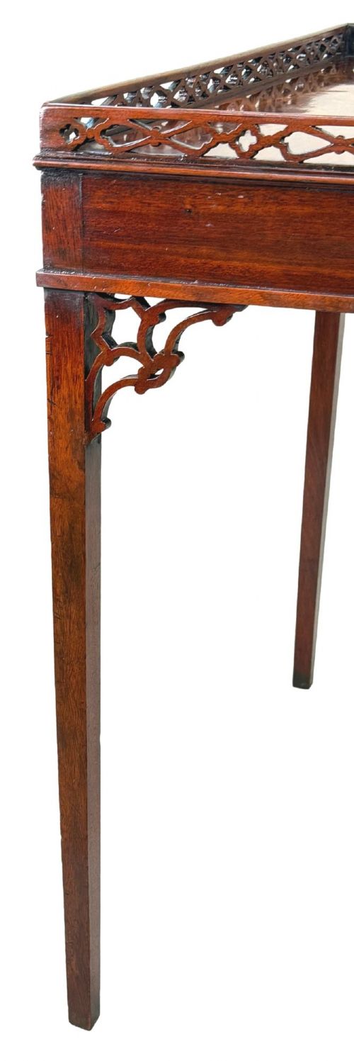 GEORGIAN 18TH CENTURY CENTRAL STANDING MAHOGANY SILVER TABLE CHIPPENDALE PERIOD - ADDITIONAL PHOTO 7