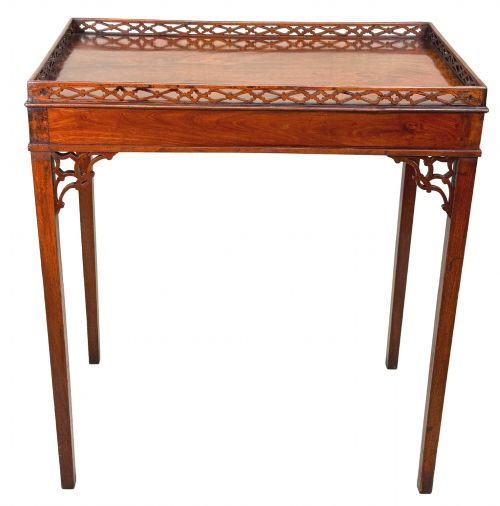 GEORGIAN 18TH CENTURY CENTRAL STANDING MAHOGANY SILVER TABLE CHIPPENDALE PERIOD - ADDITIONAL PHOTO 11