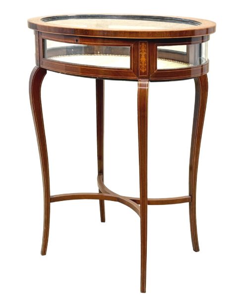 Late 19th Century Mahogany Oval Bijouterie Display Table