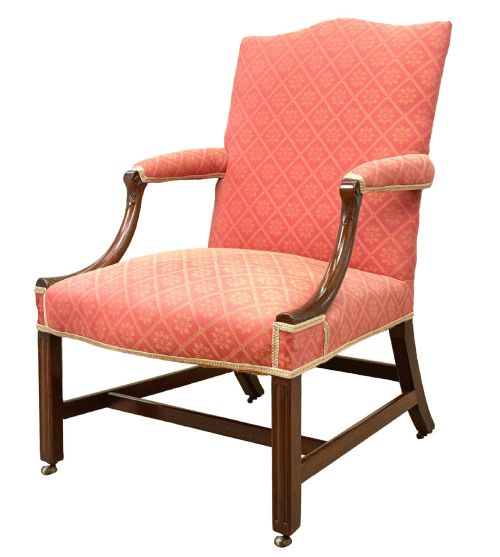 Georgian Mahogany 18th Century Gainsborough Library Armchair