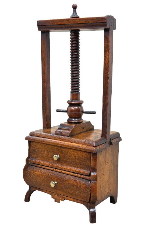 19th Century Dutch Walnut Miniature Book Press