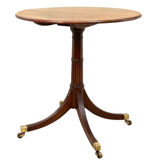 Exceptional George III Mahogany Circular Lamp Table, Late 18th Century