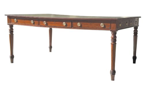 Extremely Large 19th Century Georgian Mahogany Partners Writing Table