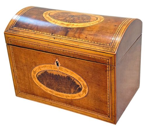 George III Harewood & Black Thorn Tea Caddy, Late 18th Century