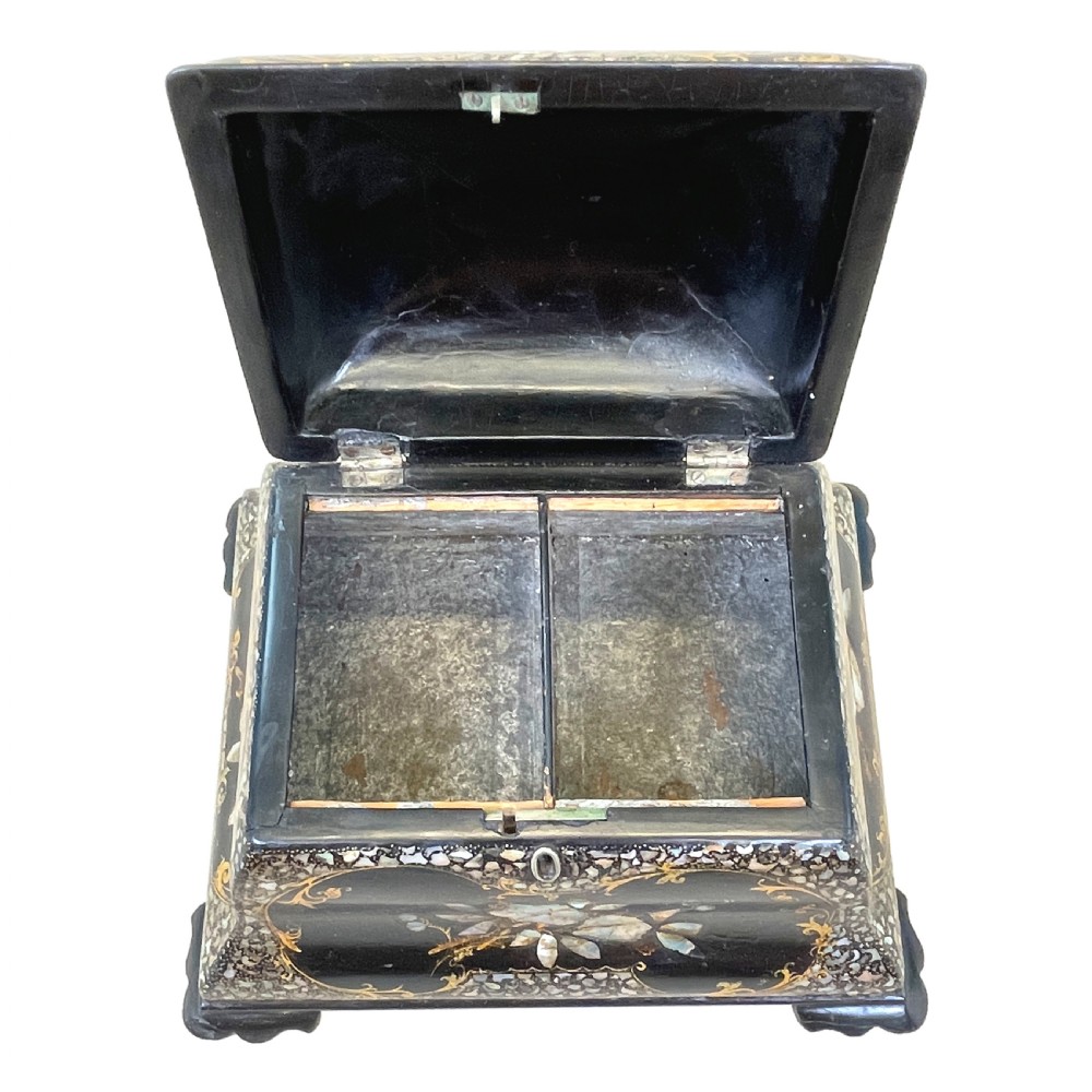 19th Century Papier Mache Tea Caddy View VII